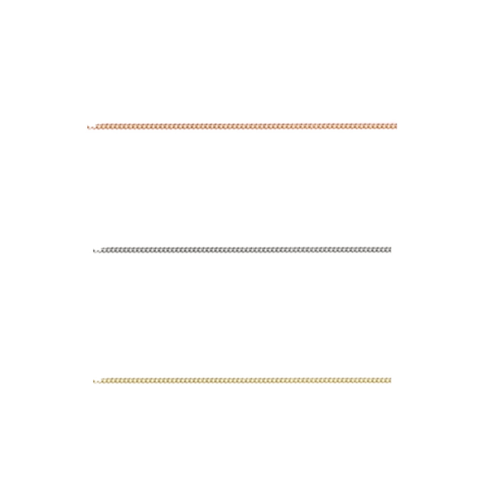 9ct Gold Fine Diamond Cut Curb Chain-CD30