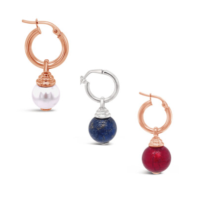 Interchangeable Add On Ball Earrings