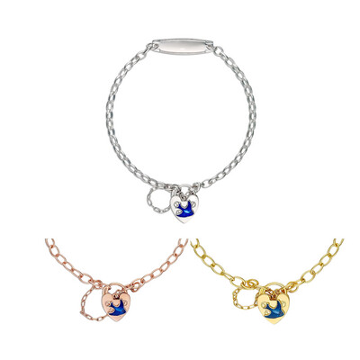 BELCHER  Brooklyn ID  Baby Bracelet & BLUEBIRD Padlock