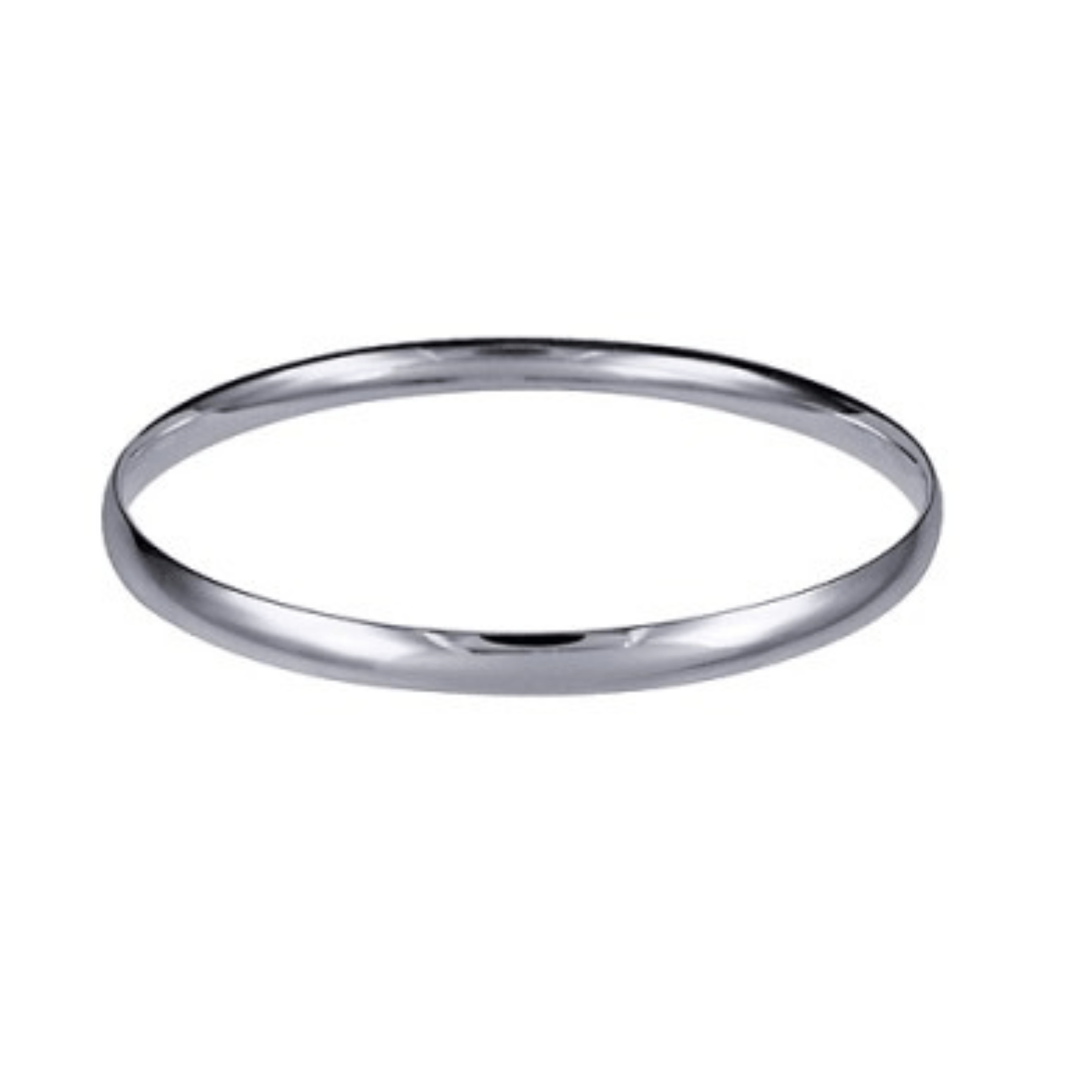 Sterling Silver Solid ROUND Bangle -5.50mm