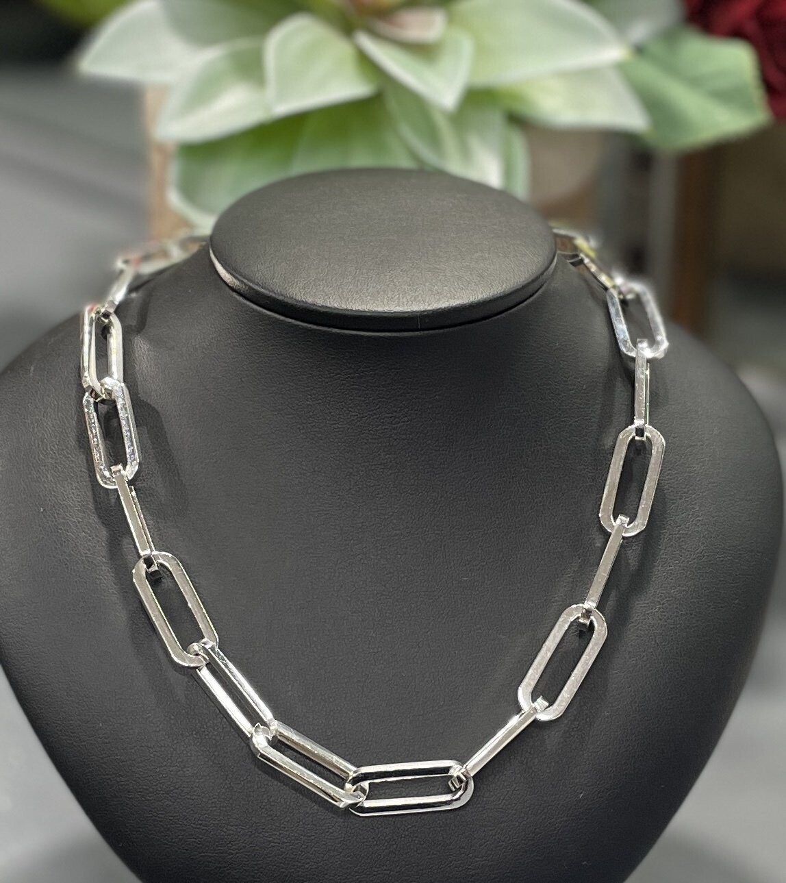 Sterling Silver Large PAPER LINK Chain