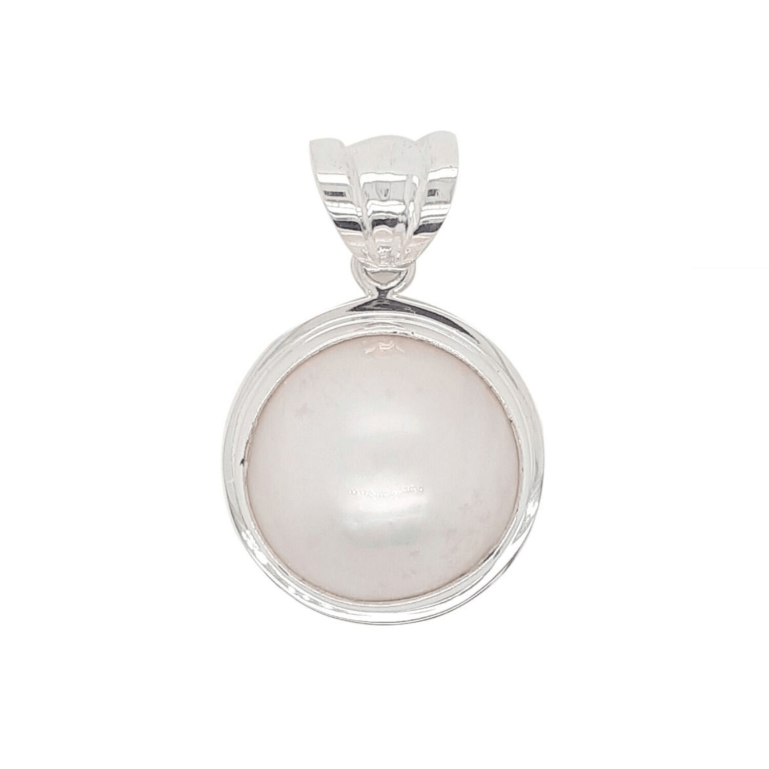 Sterling Silver 16mm Mabe Pearl Pendant