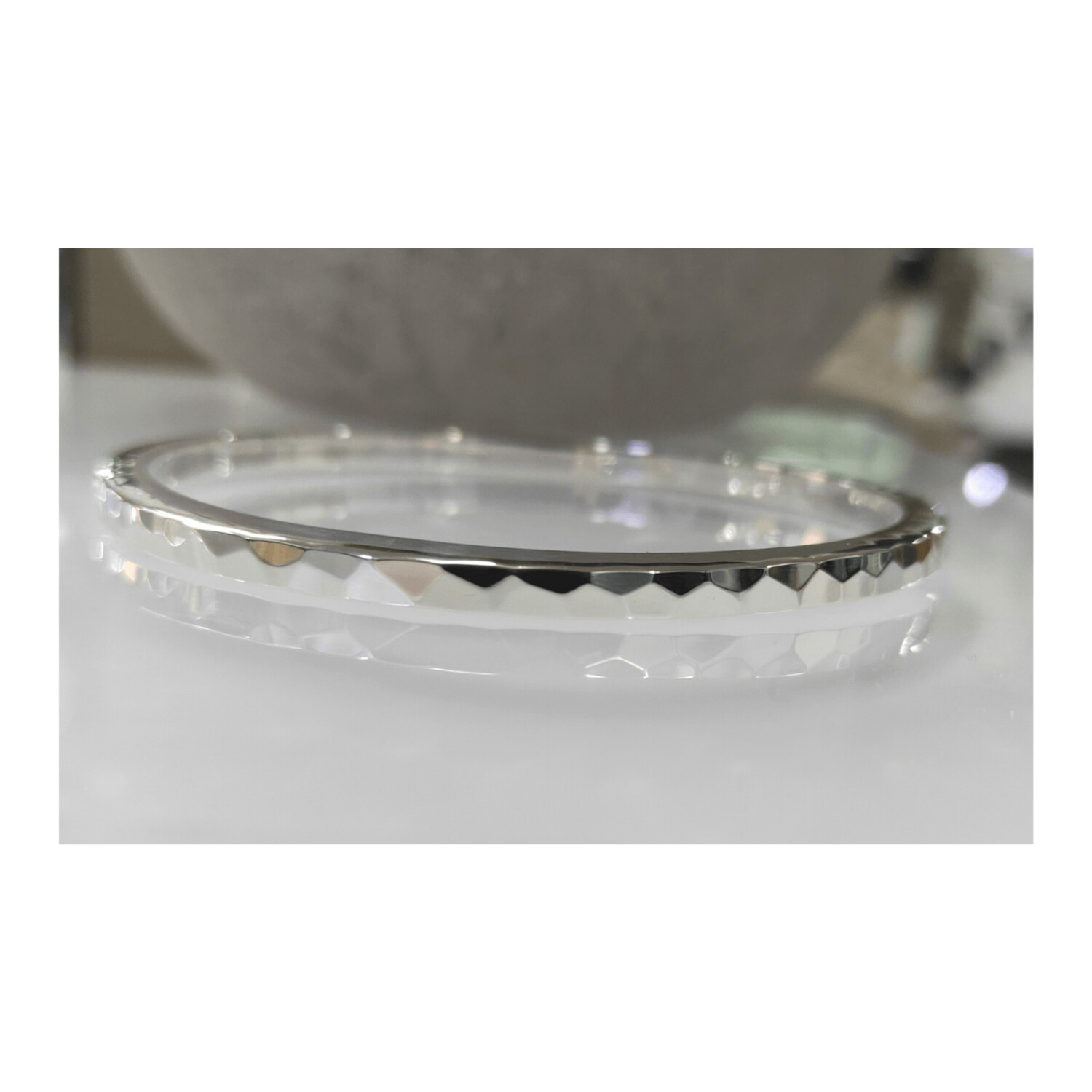 Flat 2024 silver bangle