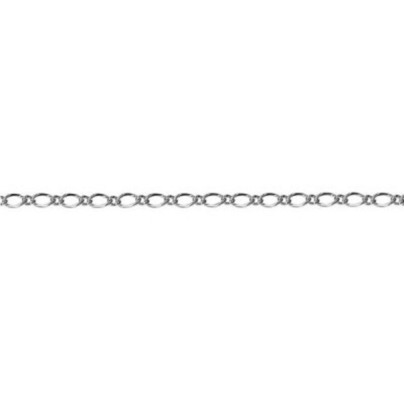 Sterling Silver Oval Figaro Chain (OF41)
