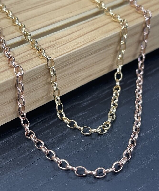 9ct Gold Oval Belcher Chain- BO1