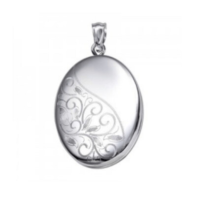 Sterling Silver Filigree Oval Locket