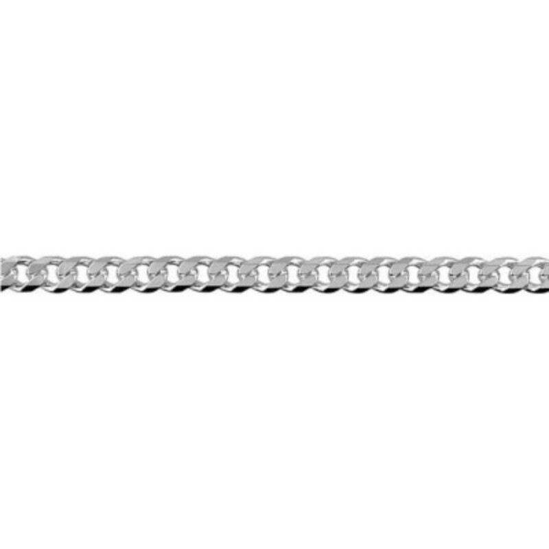 S/S Bevelled Curb Diamond Cut Chain - BCD100