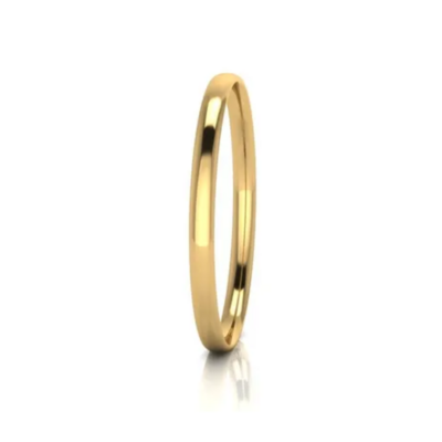 9ct Yellow Gold Filled Oval Bangle 6mm/64mm