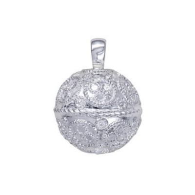 Sterling Silver Memorial Ball Pendant
