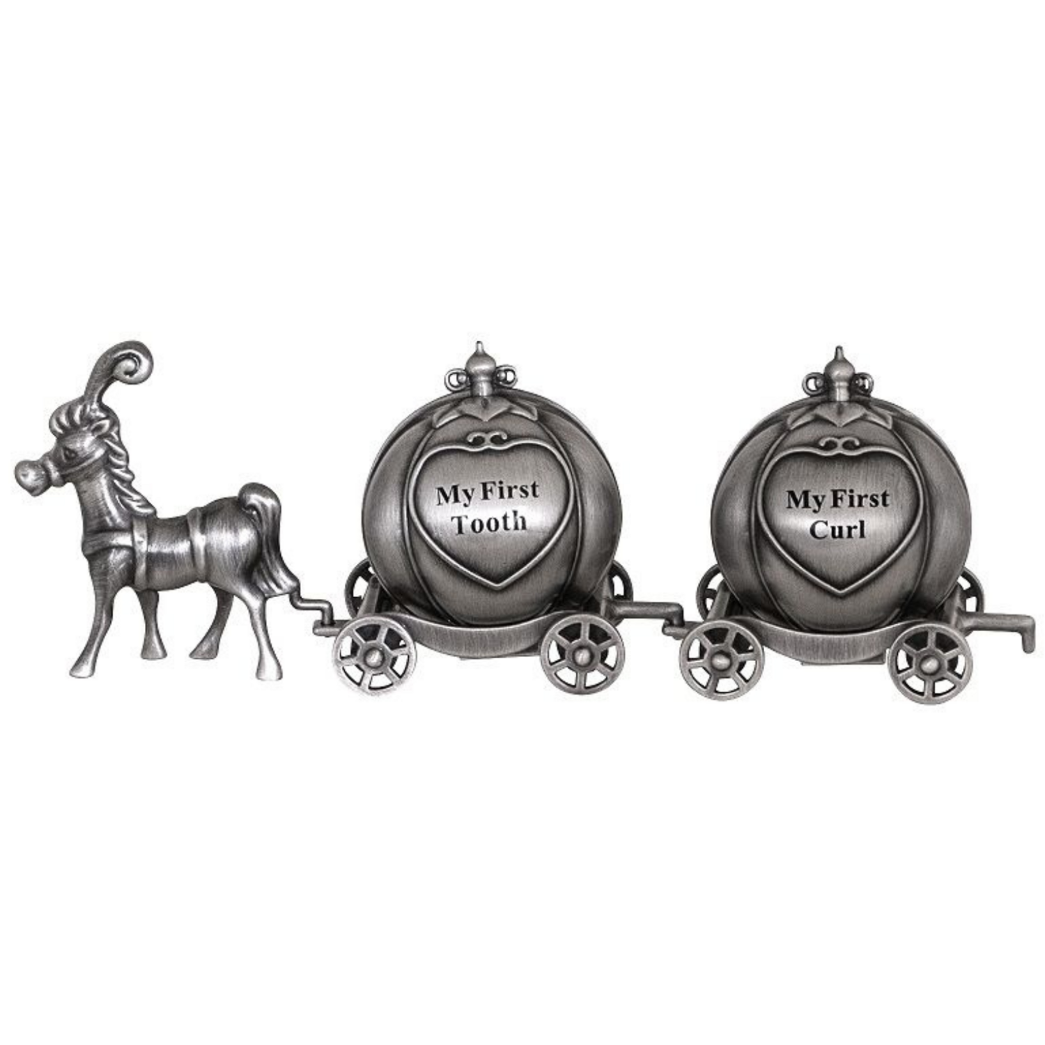 Mini Pewter Pumpkin Coach First Tooth & Curl