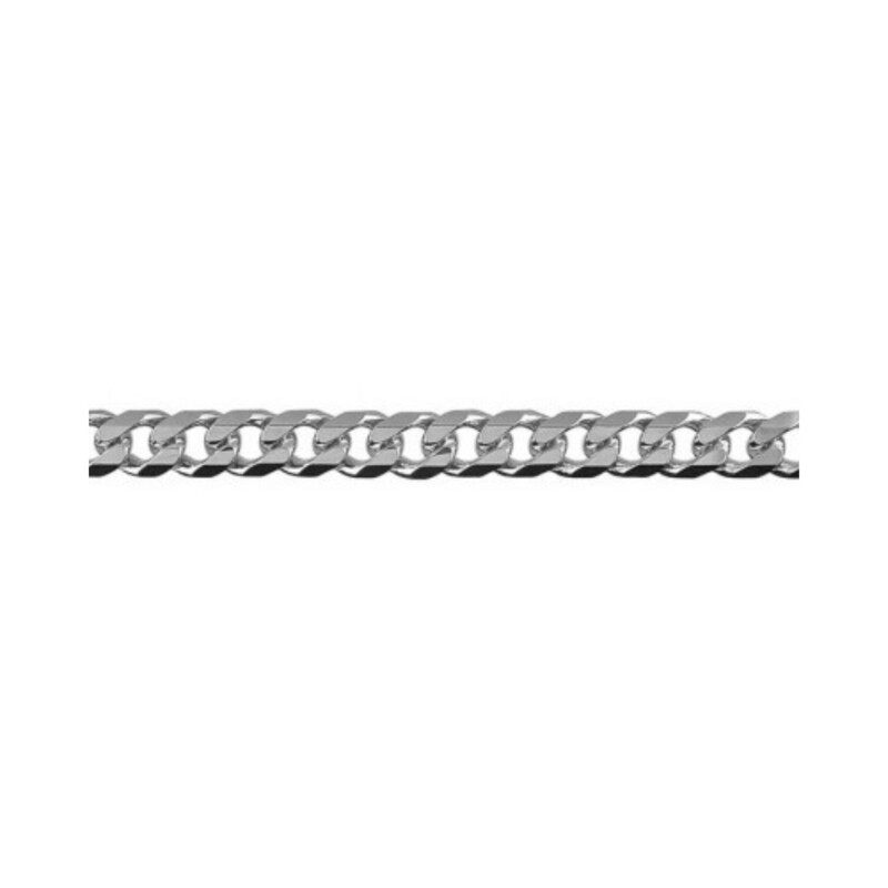 S/S Bevelled Curb Diamond Cut Chain - BCD150