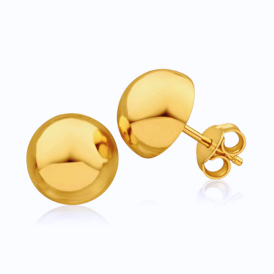 9ct Yellow Gold Dome Studs