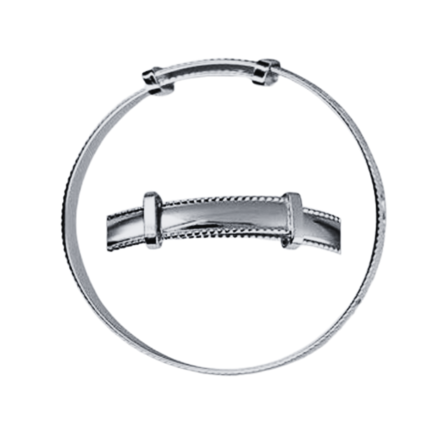 S/S Plain Baby Expandable Bangle