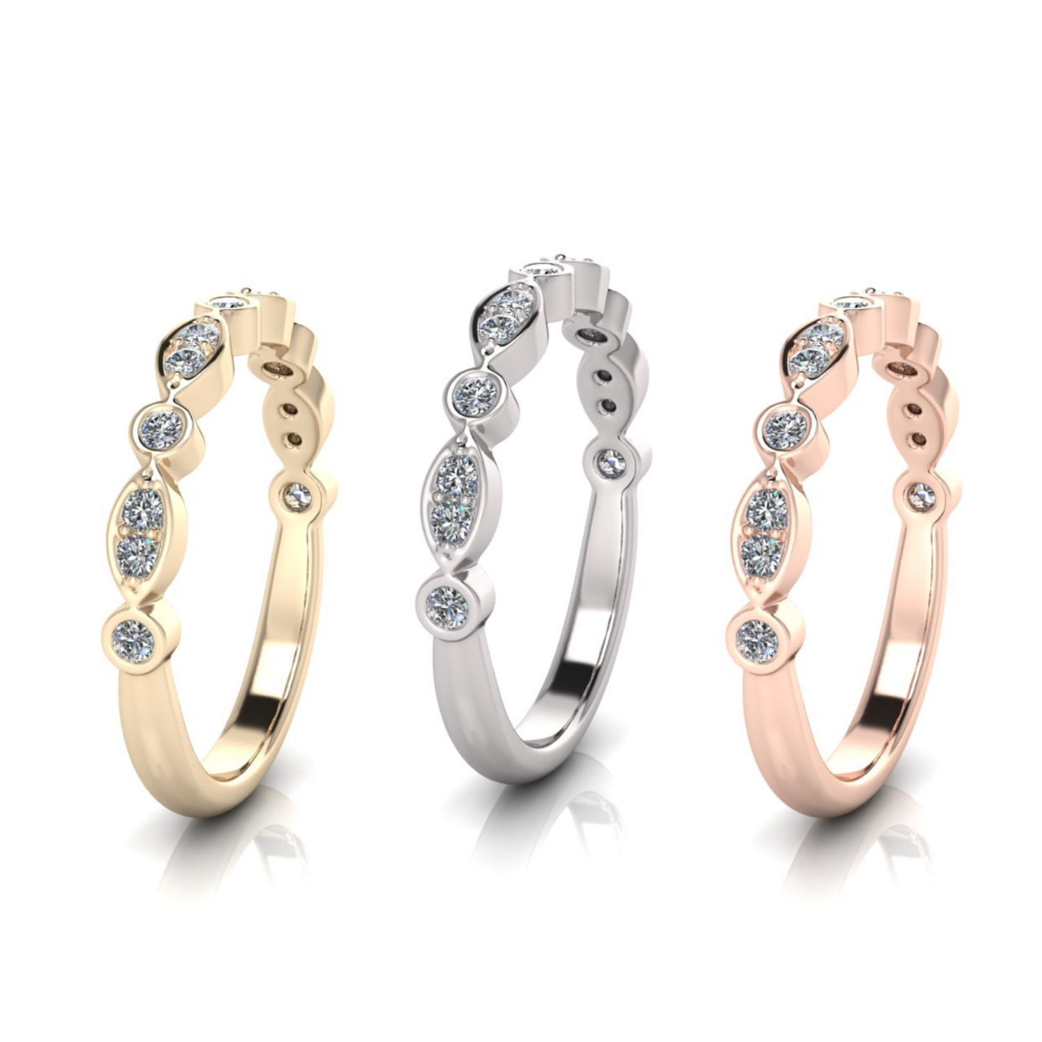 Marquise  & Round  Diamond Ring