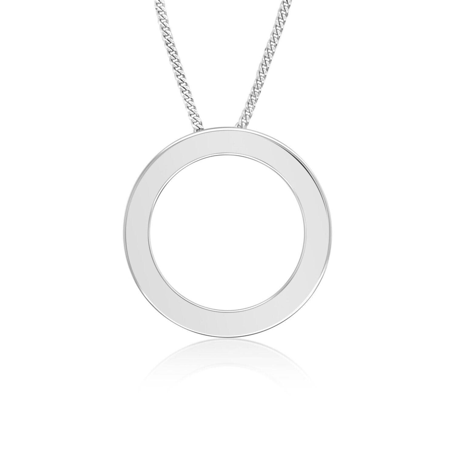 Personalised Forever Open Circle-40mm, Metal Choice: Sterling Silver