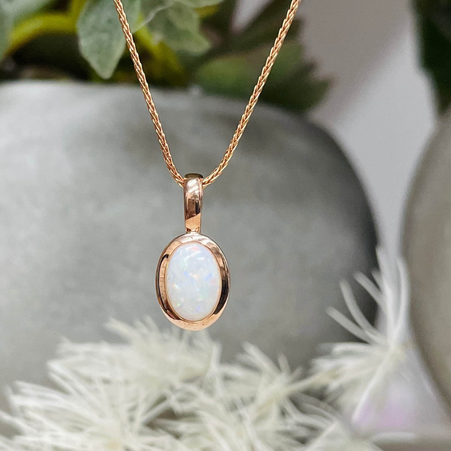 9R Solid Opal Pendant