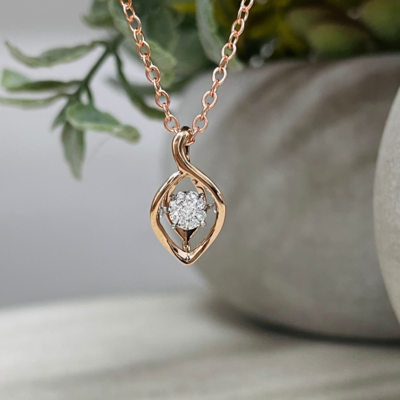 9R Dancing Diamond Pendant