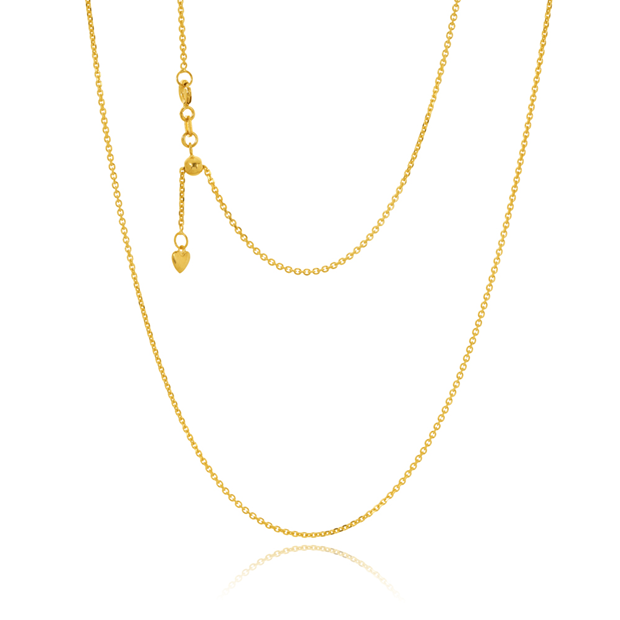 9ct Gold Cable Chain-Adjustable