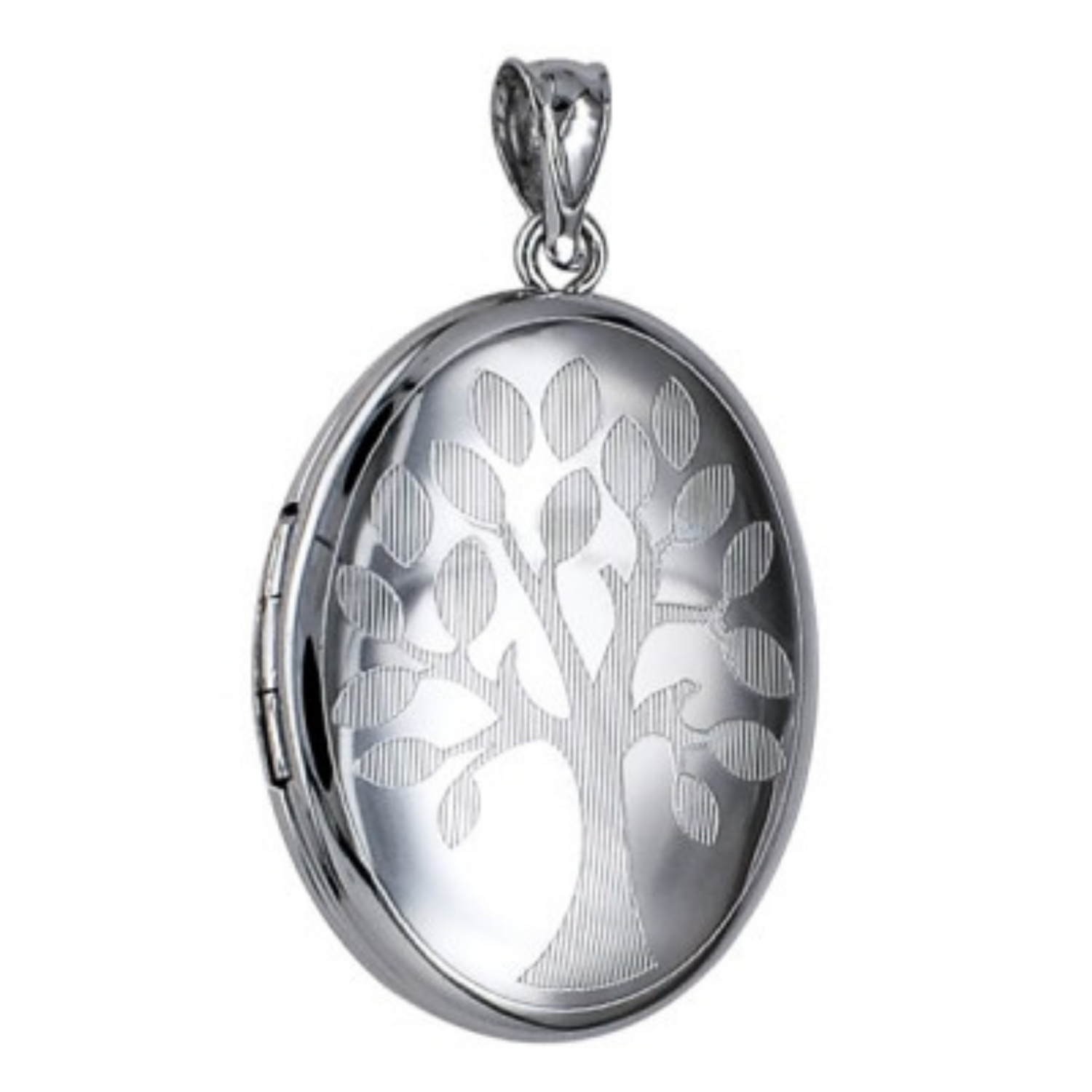 Sterling Silver Oval Tree of Life Locket