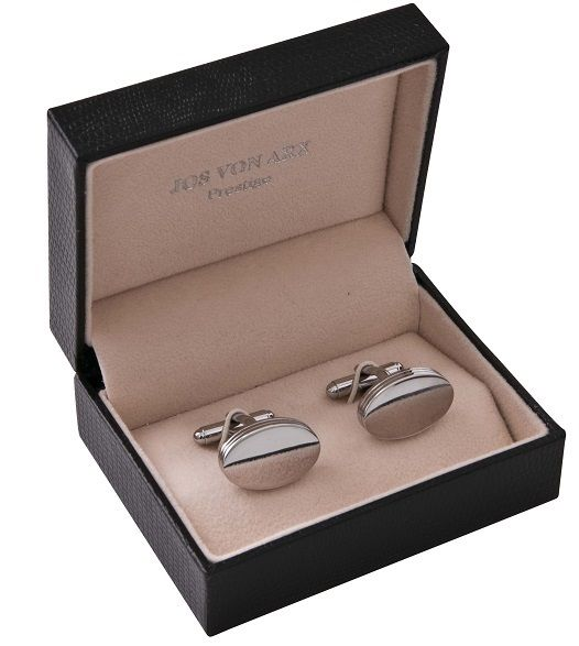 Classic Silver Plated Oval Cufflinks