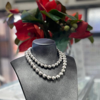 12mm Sterling Silver 12mm Ball Necklace 12mm Sterling Silver 12mm Ball Necklace