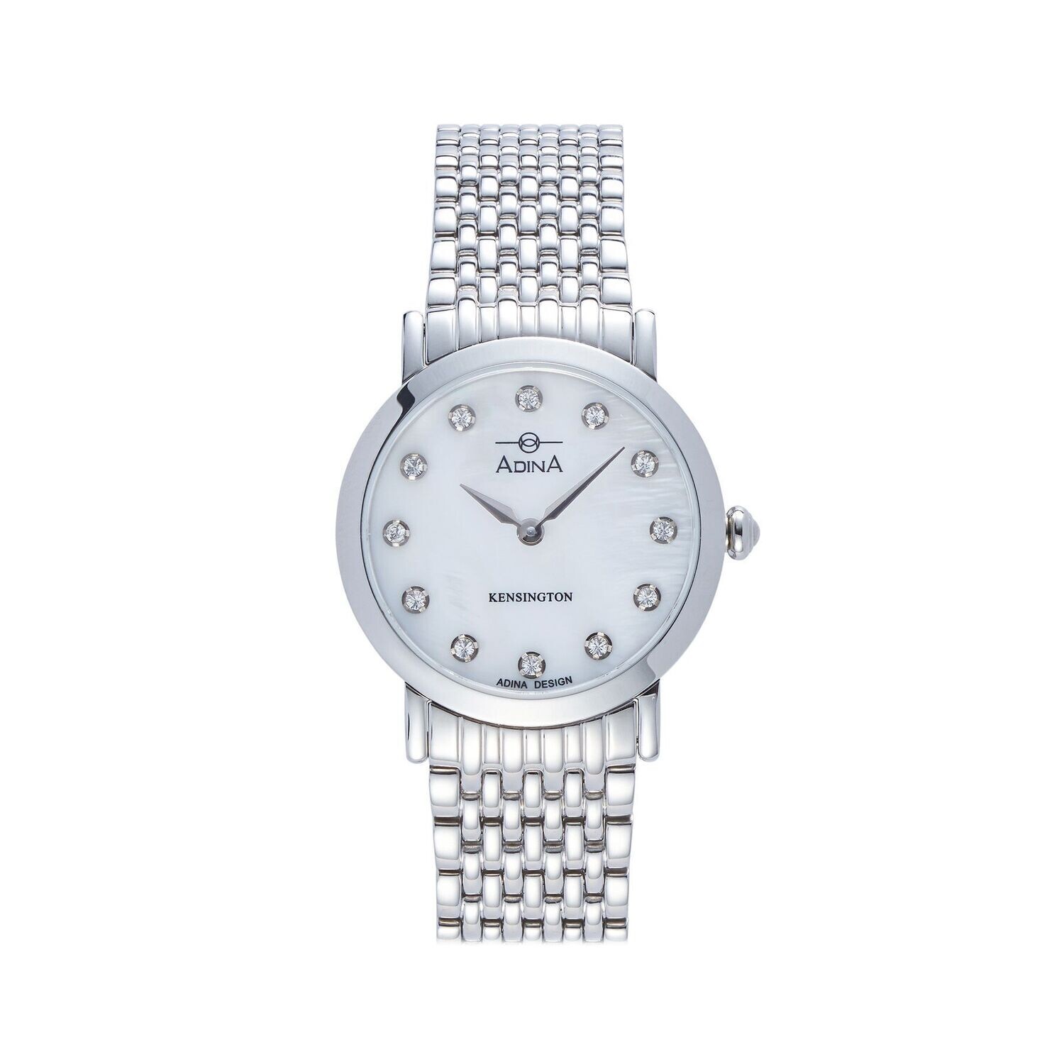 Adina Kensington Silver CZ Dress Watch CT132 S0XB