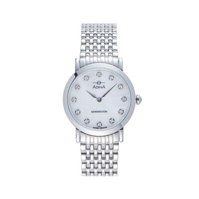 Adina Kensington Silver CZ Dress Watch CT132 S0XB