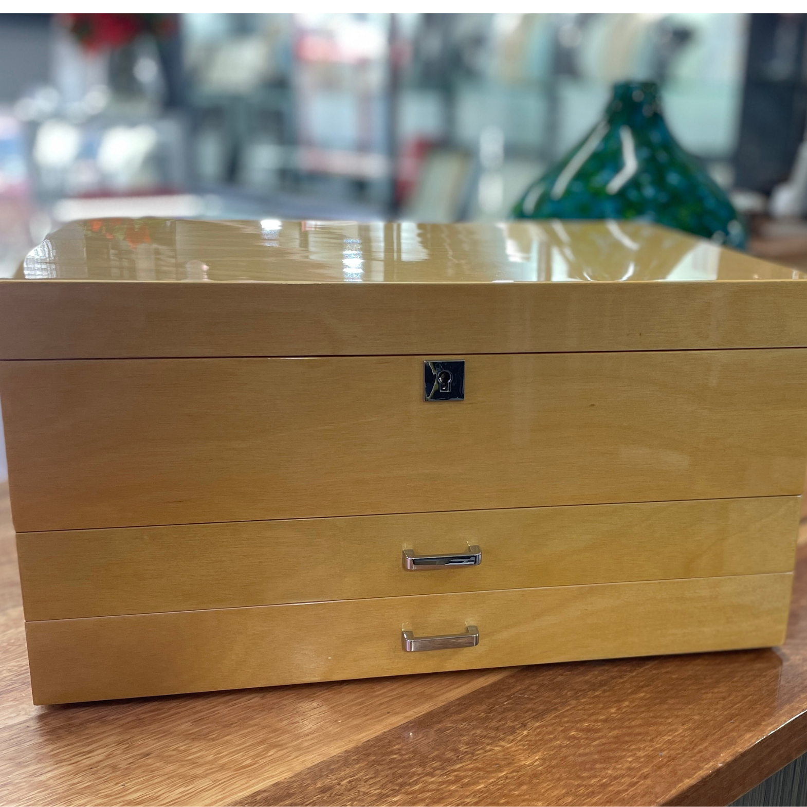 Large Timber Pine Jewellery Box