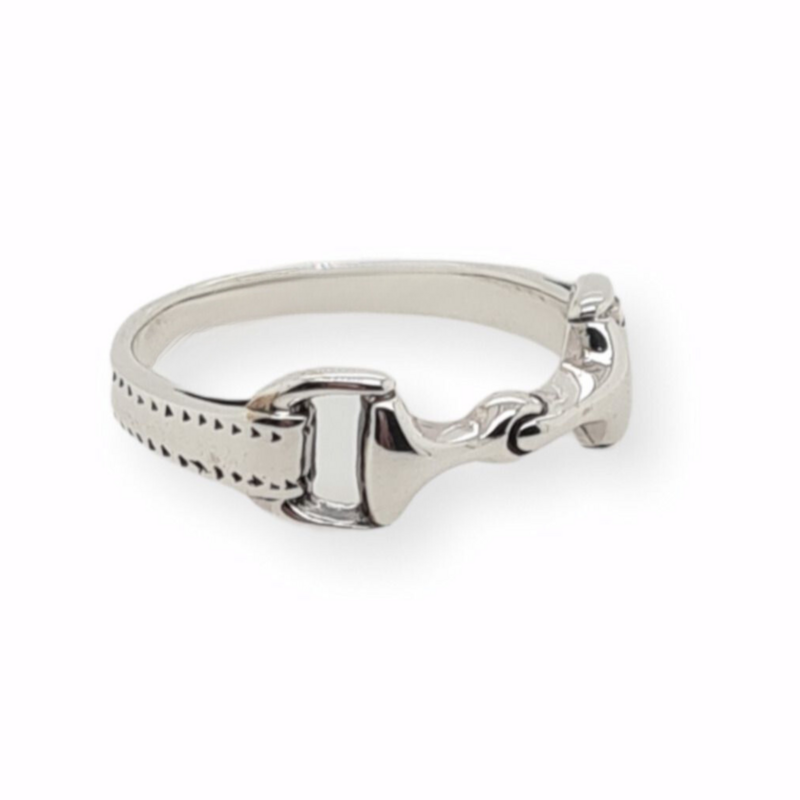 Sterling Silver Horse Bit Ring