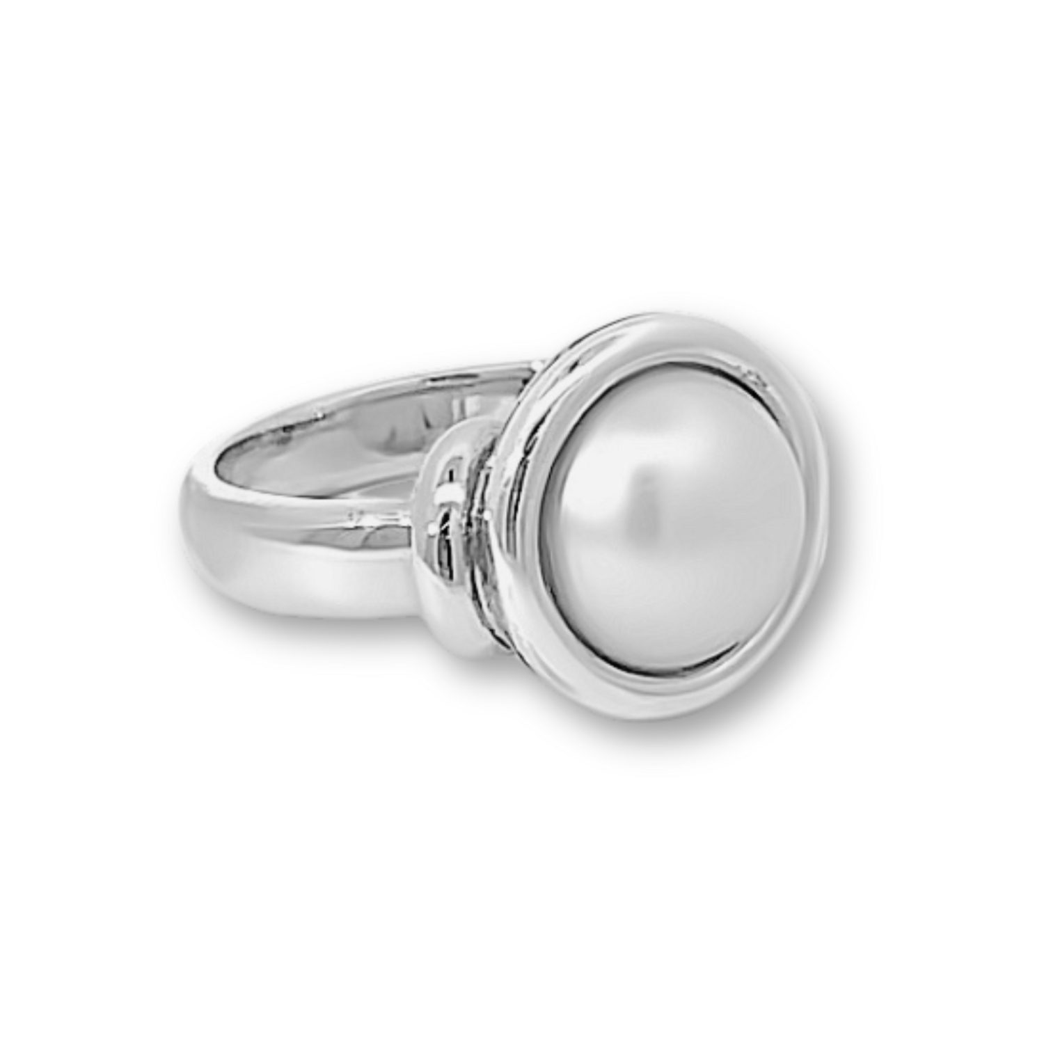 Sterling Silver  Mabe Pearl Ring