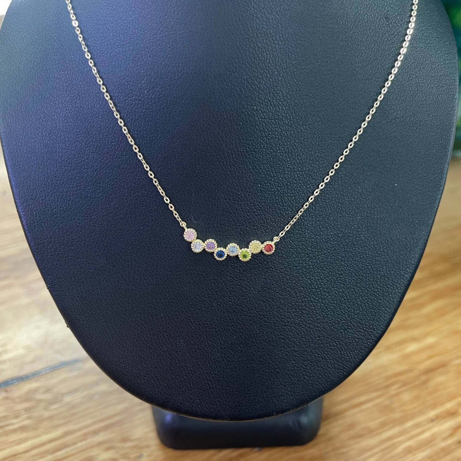 9YG Multi Coloured CZ Necklace