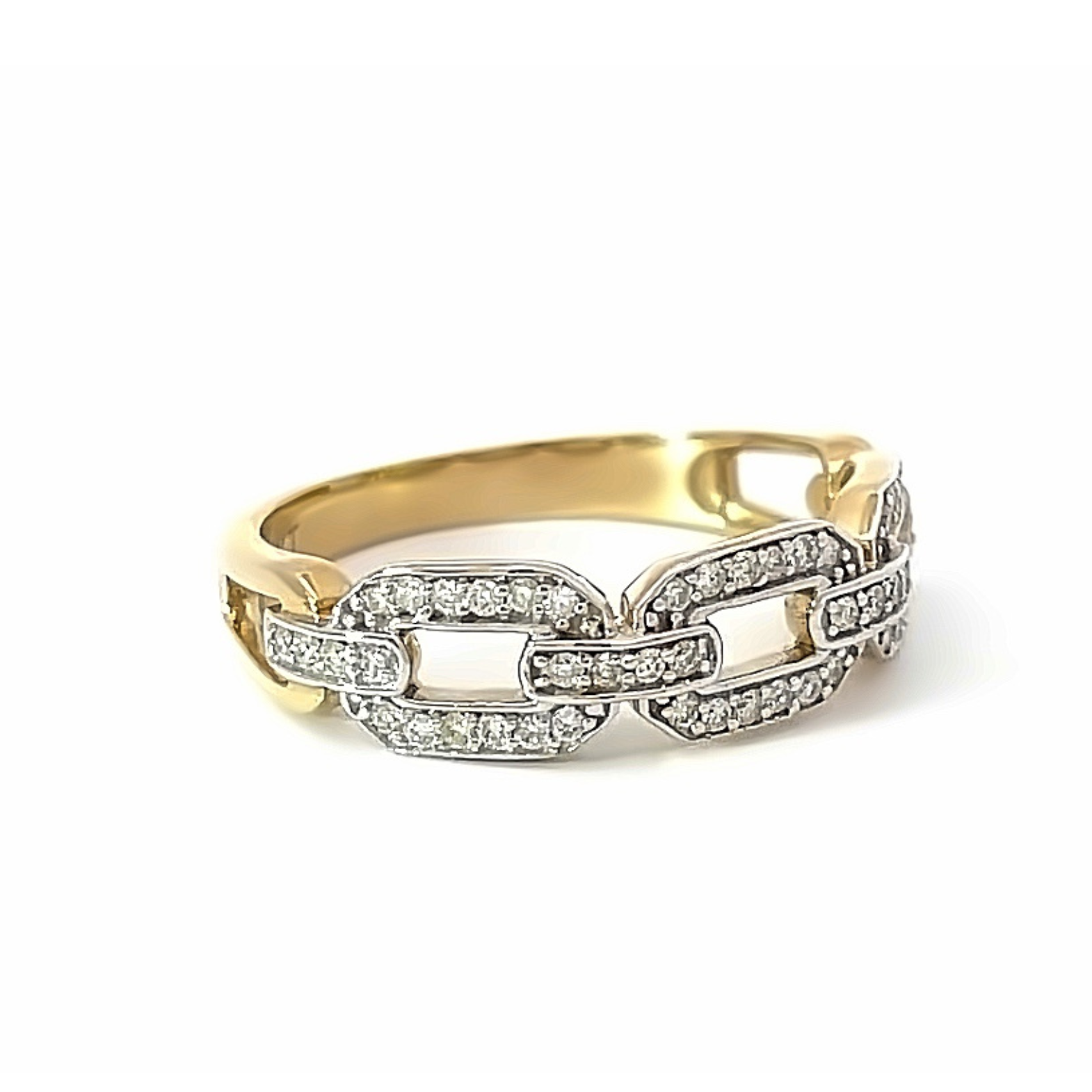 9Y Chain Link Diamond Ring