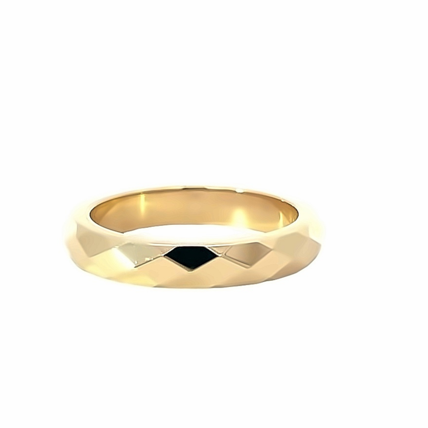 9ct Gold Faceted Ring