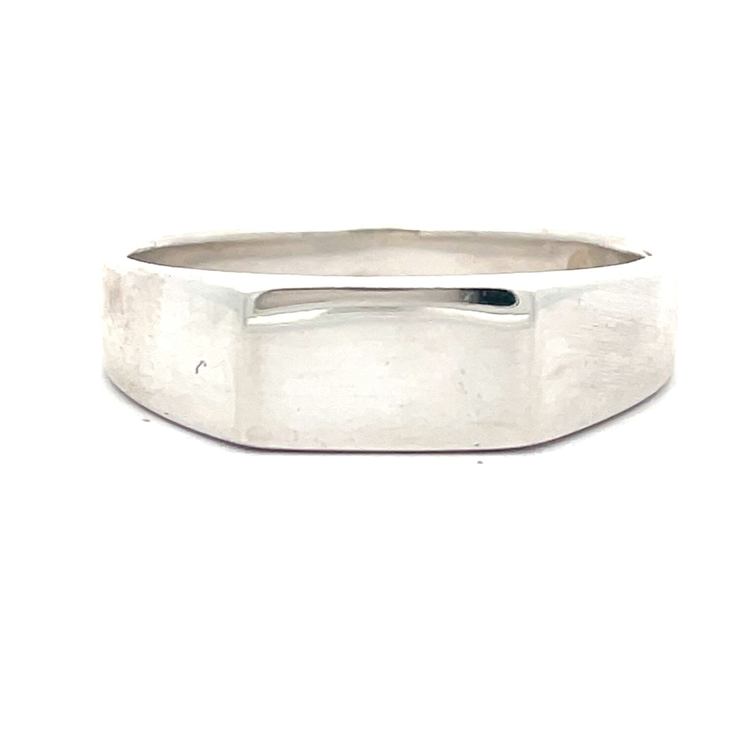 Sterling Silver Flat Signet Ring