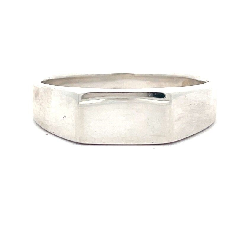 Sterling Silver Flat Signet Ring