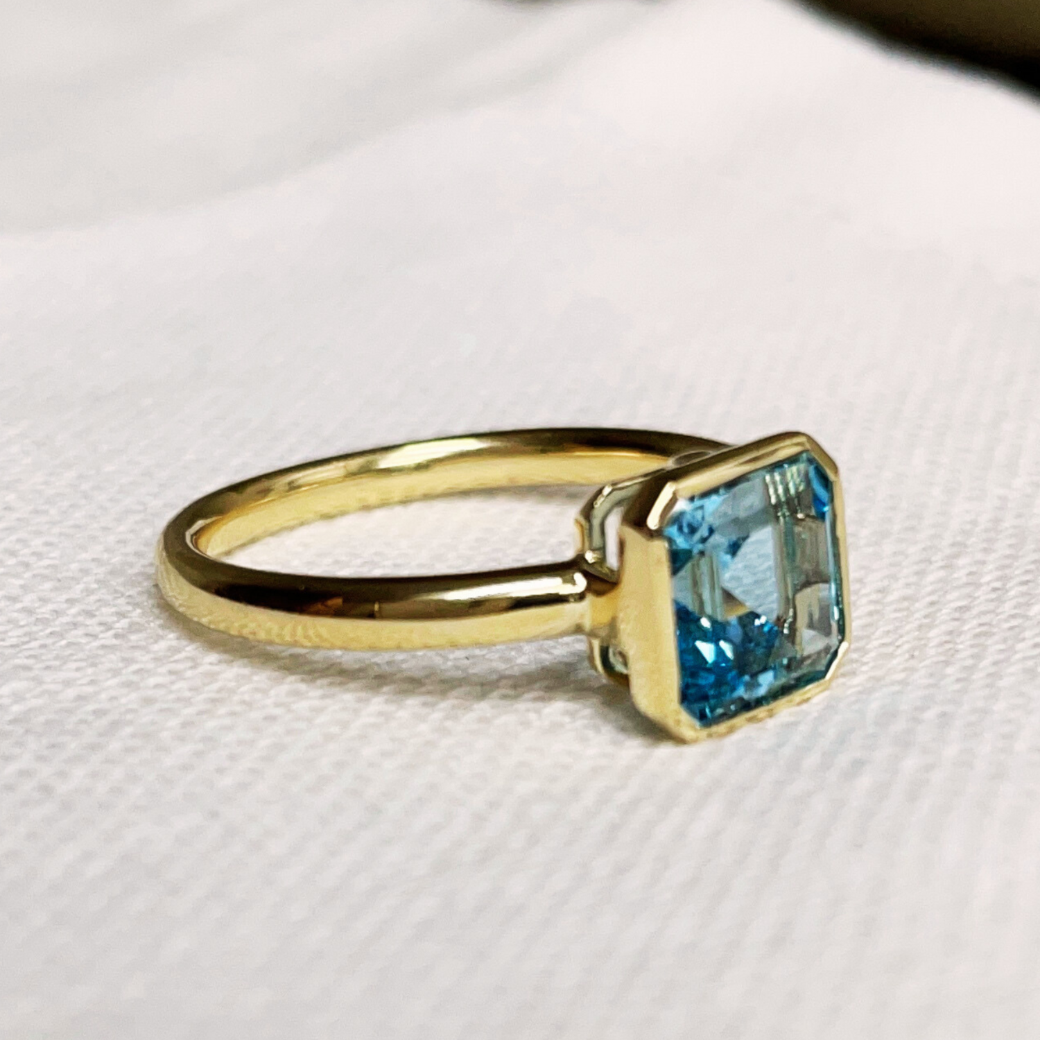 Gold and on sale topaz ring