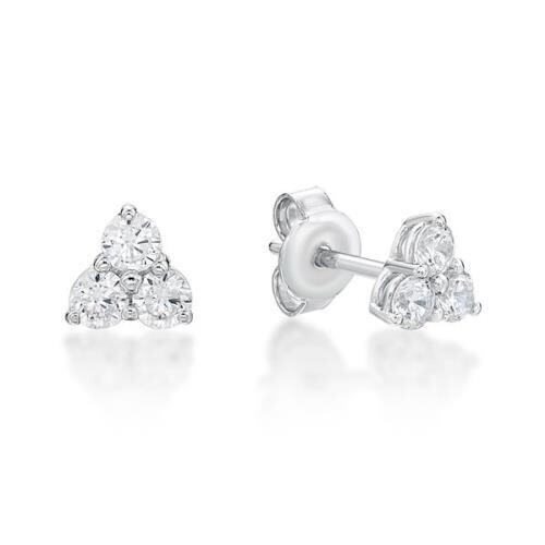 Sterling Silver  TRIO CZ Earrings