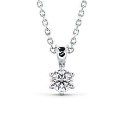 9W Six Claw Solitaire Diamond Pendant (0.11ct)