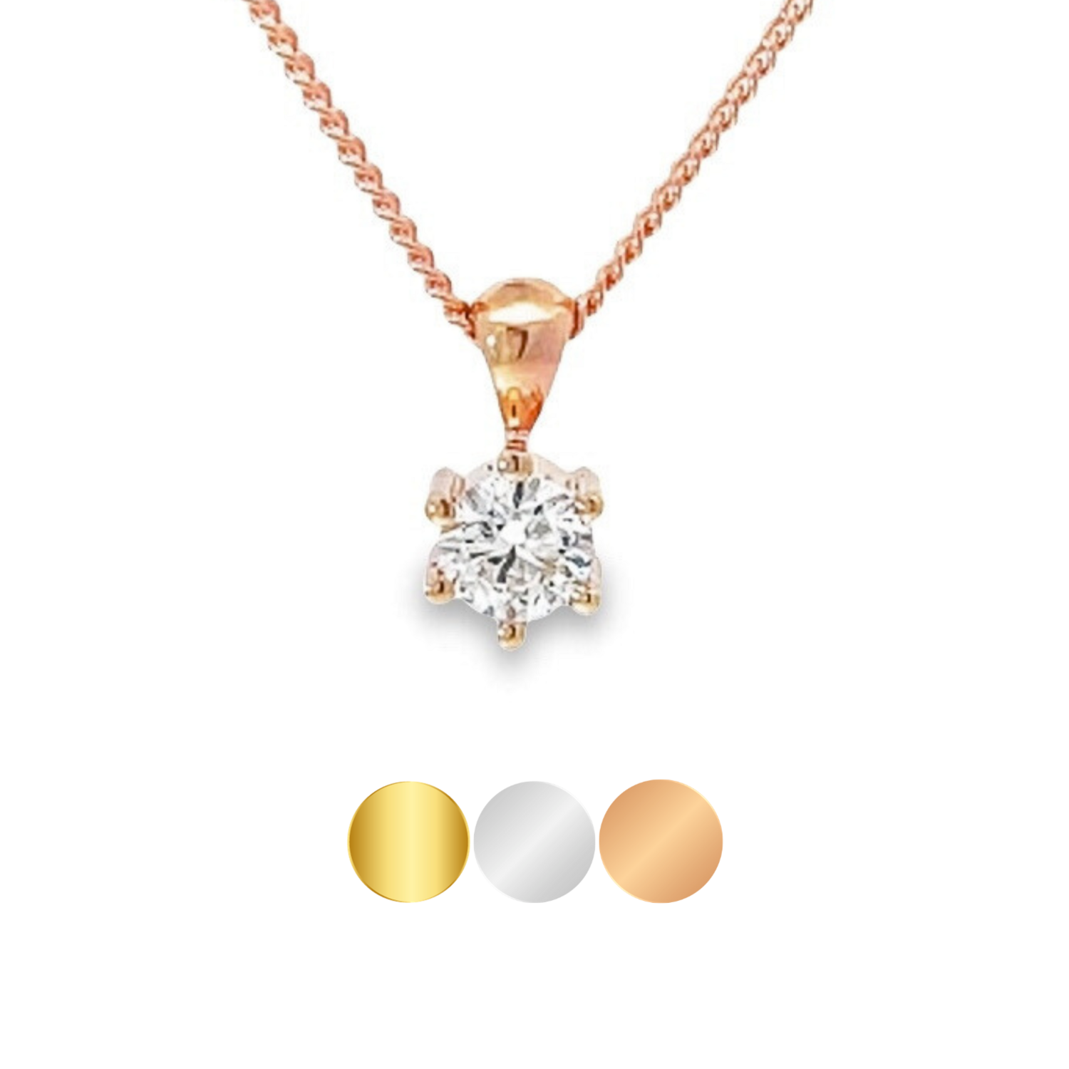 9ct LAB Grown Diamond Pendant  & Chain (0.25ct)