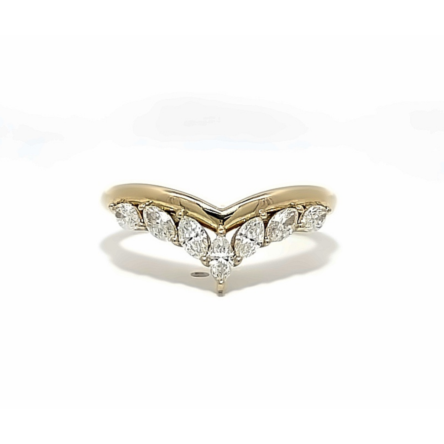 9ct Yellow Gold Marquise Diamond Tiara Ring