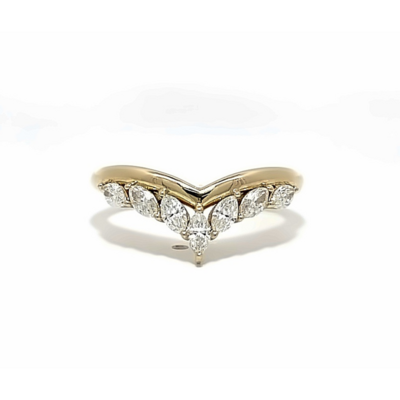 9ct Yellow Gold Marquise Diamond Tiara Ring