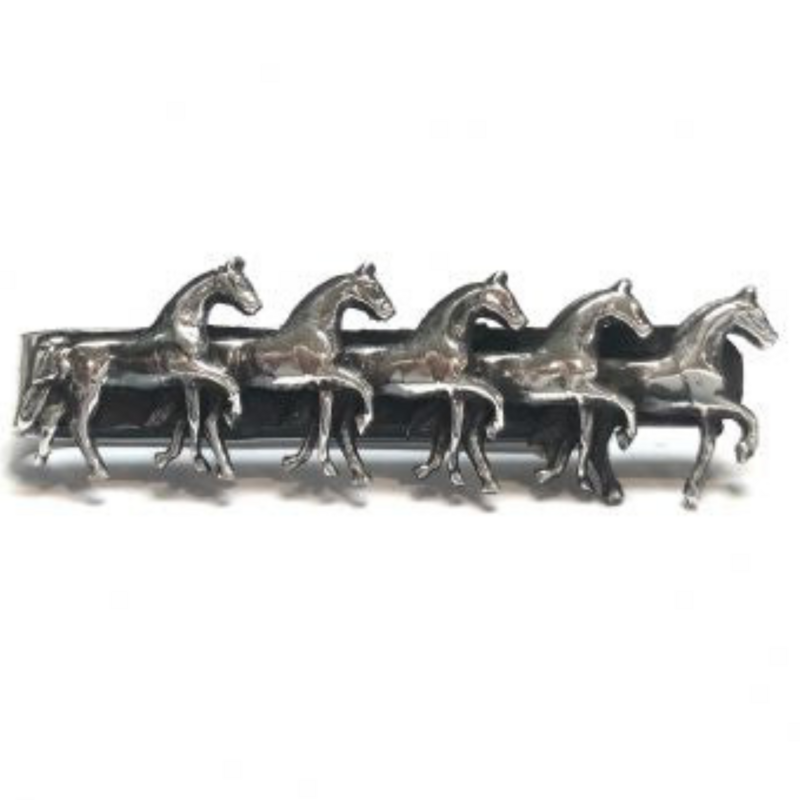 Sterling Silver Canting Horse Tie Bar