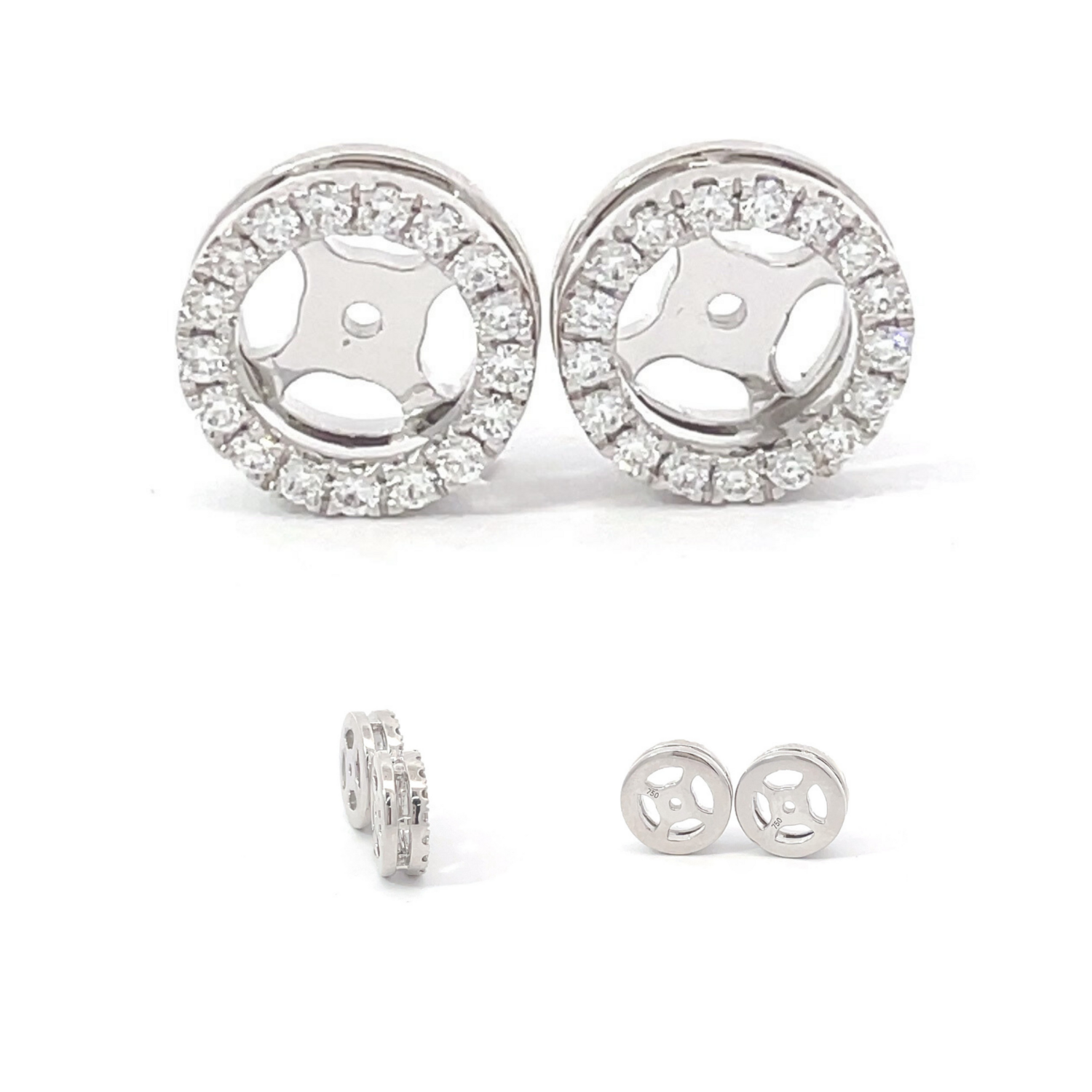 Diamond Halo Earring Jackets