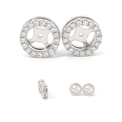 Diamond Halo Earring Jackets