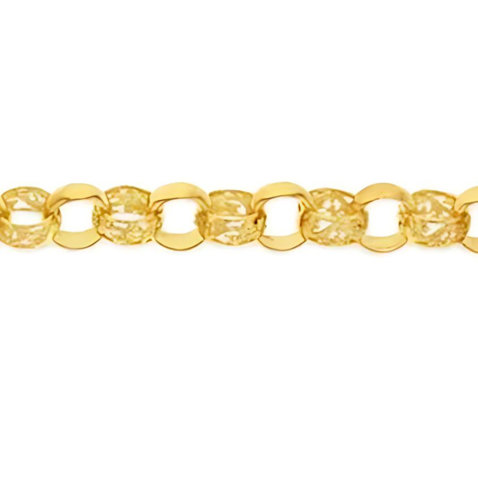 9ct Gold Solid Round Filigree Bracelet