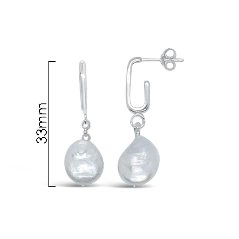 Sterling Silver Pearl Drop Earrings