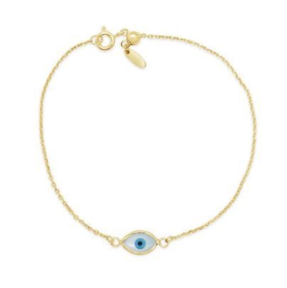 Yellow Gold Plate  Eye of Horus Bracelet