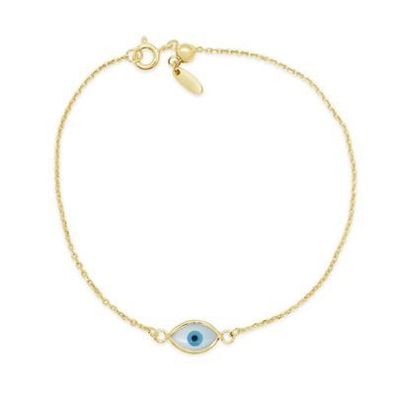 Yellow Gold Plate  Eye of Horus Bracelet
