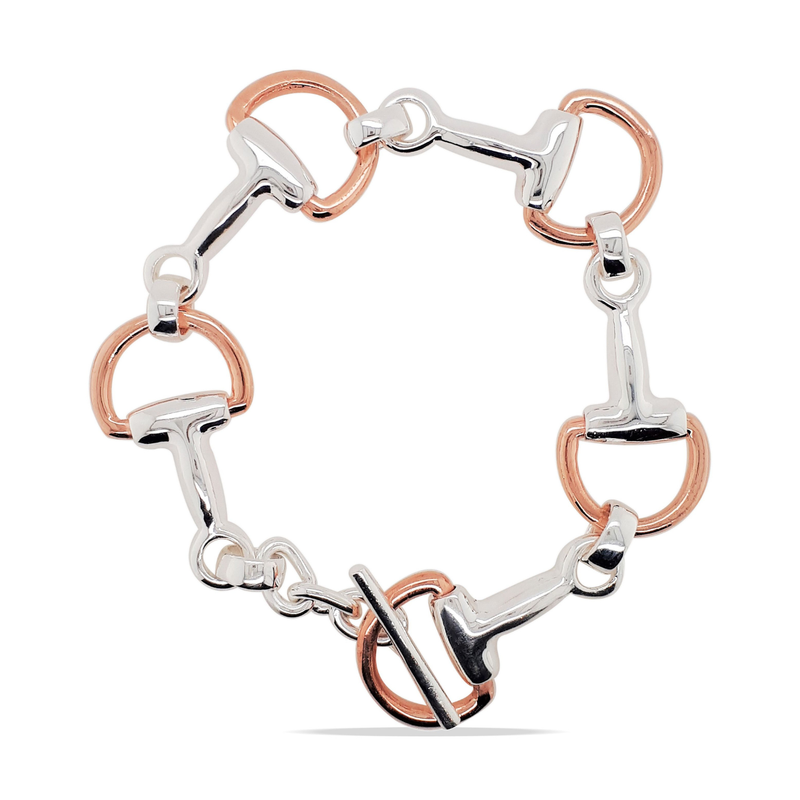 Sterling Silver RGP Horse Bit Bracelet