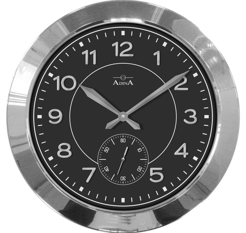 Adina Large Silver Wall  Clock -50cm
